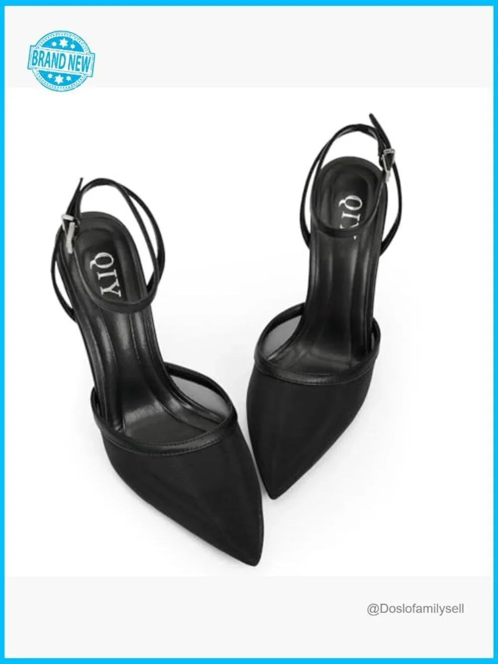Closed Toe Ankle Strap Heels Women Pumps Pointed Toe Stiletto Wedding Dress